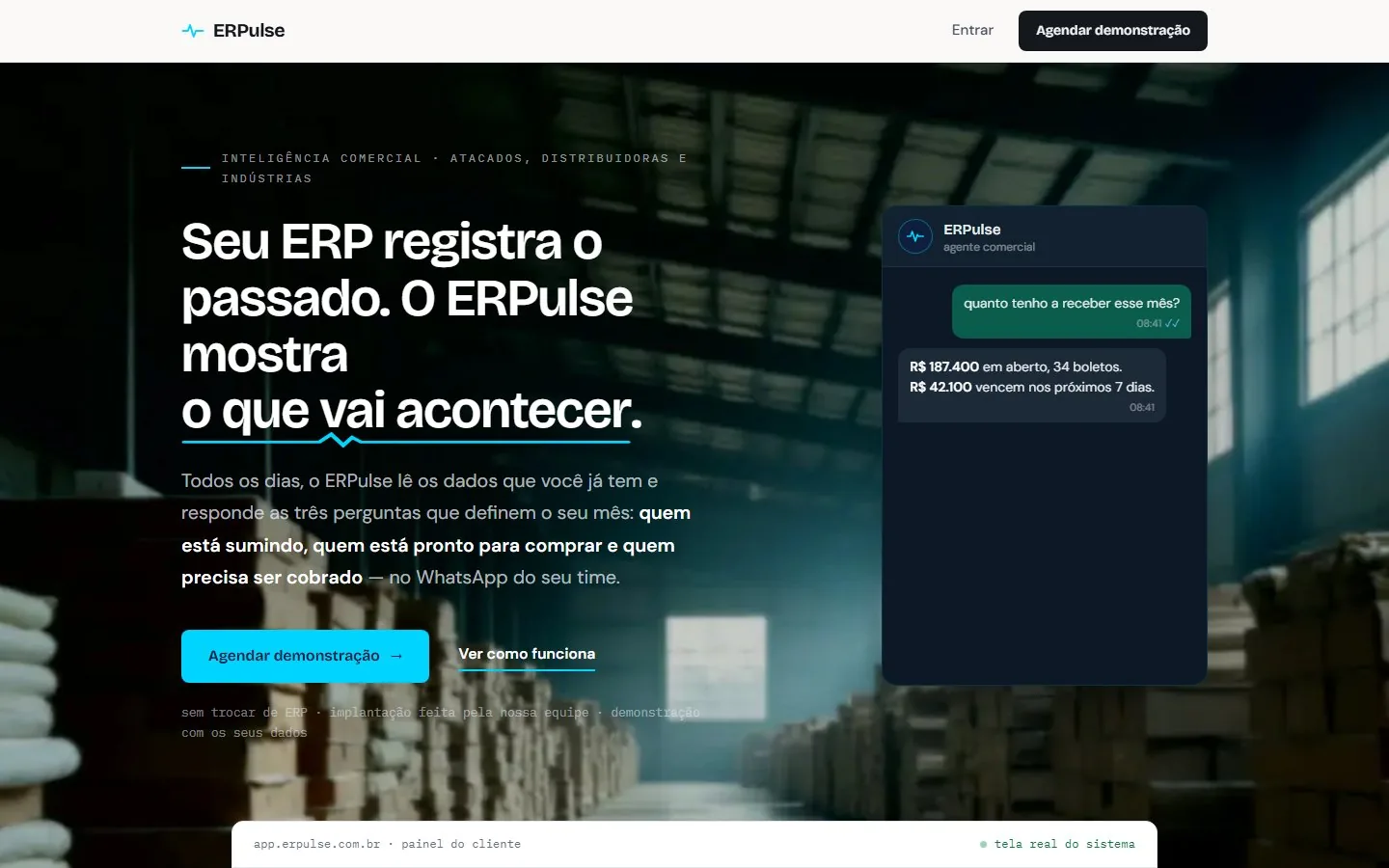 Página inicial do site ERPulse